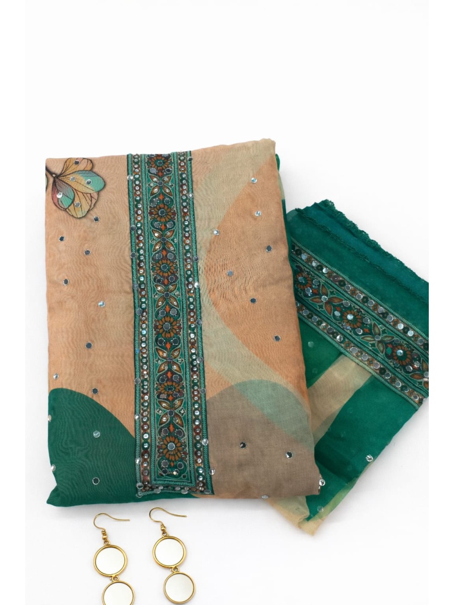 Organza Churidhar Material