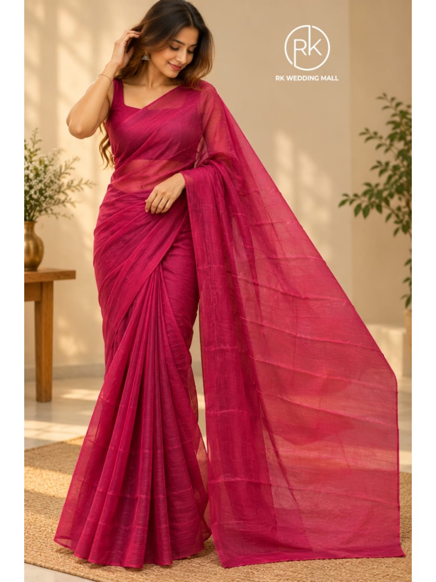 Crushed Organza Sarees