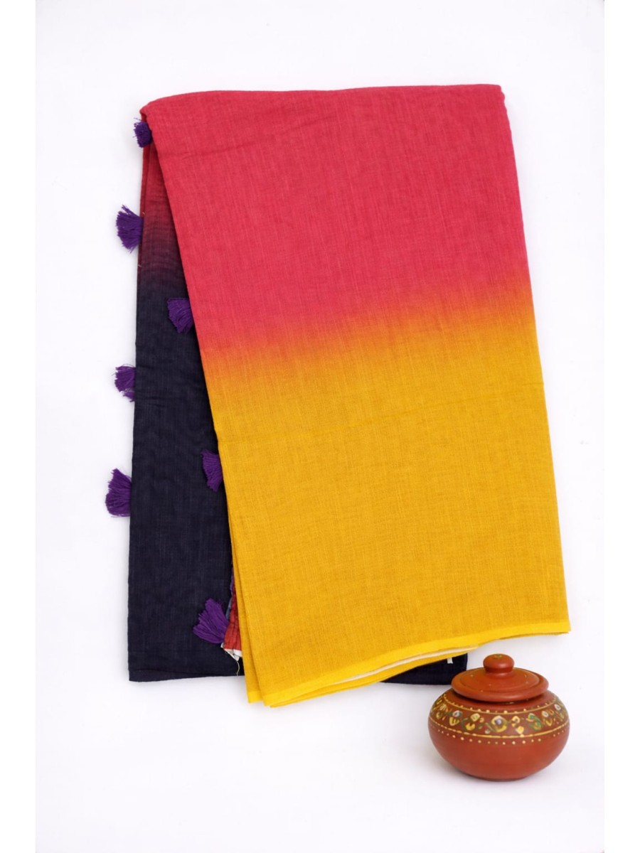 Linen cotton saree