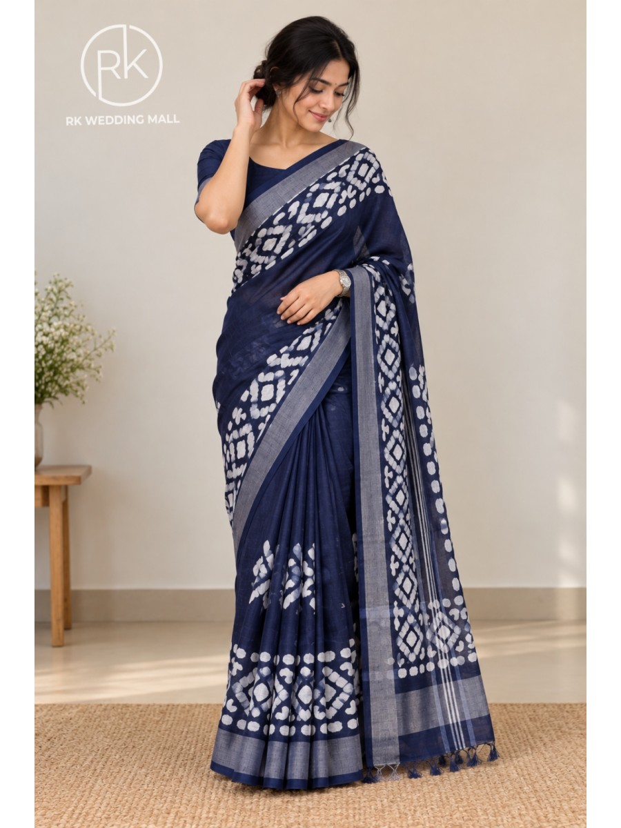 Bathik Print Cotton Sarees